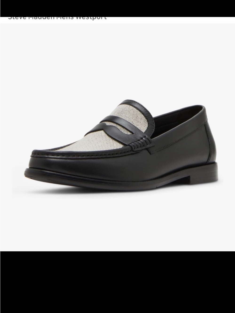 Men's Steve Madden  Black Leather Penny Loafers